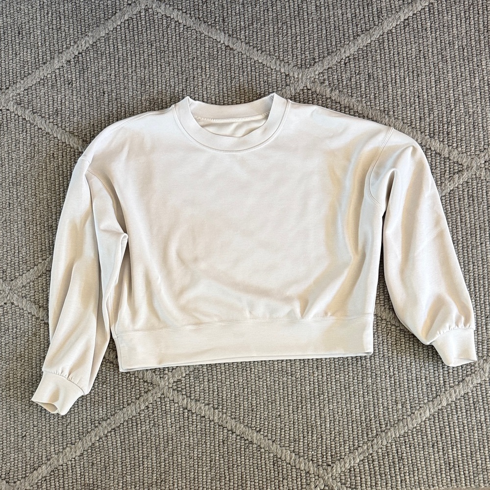 Lululemon Athletica Cream Crewneck Top